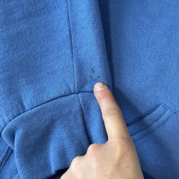 North Carolina Tar Heels Hoodie Y2K Russell athletics Mens M NCAA Baggy Blue VTG - Picture 4 of 16